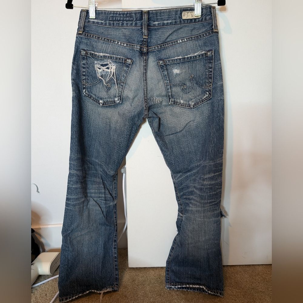 AG Adriano Goldschmied Distressed Ex-Boyfriend Crop Jeans - Picture 9 of 16
